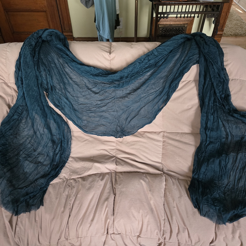 10 Ft Gauze Table Runner Wedding Reception Peacock/Teal